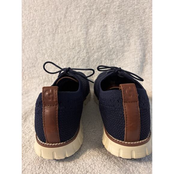 Cole Haan Zerogrand Stitchlite Oxford Navy Knit Casual Shoes Mens Wingtip Sz 11 main image 4